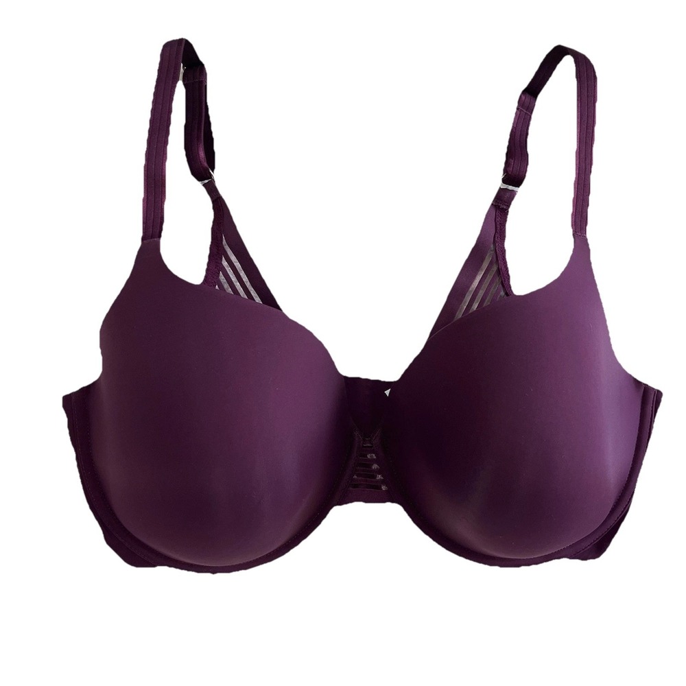 Le Mystere Second Skin‎ Back Smoother Underwire Bra 36G NWOT Blackberry Support